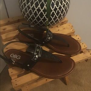 G by Guess Black Sandals